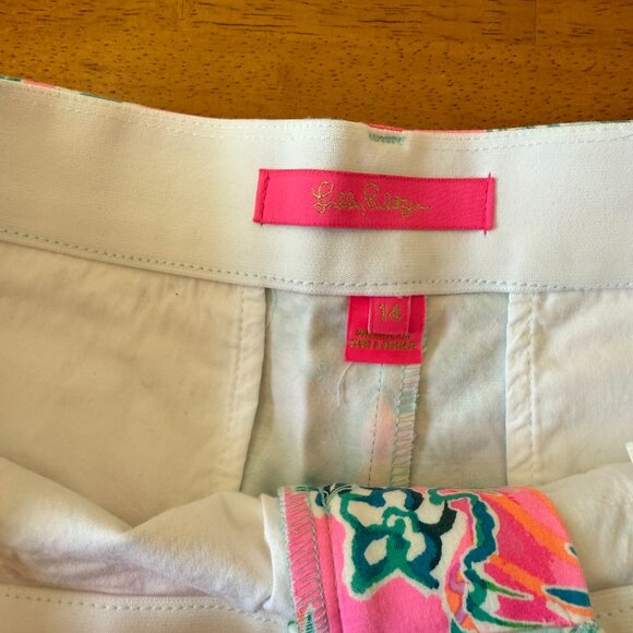 Lilly Pulitzer Soleil Pink Perfect Poppy 5" Gretchen High Rise Stretch Short, 14 - Picture 3 of 7